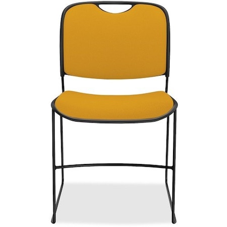 United Chair Co Chair, Armless, Fabric, 17-1/2inx22-1/2inx31in, BK/Zest, UNCFE3FS03QA07
